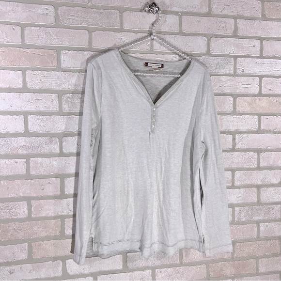Carbon2Cobalt Light Gray Long Sleeve Henley Size XL - Picture 3 of 10